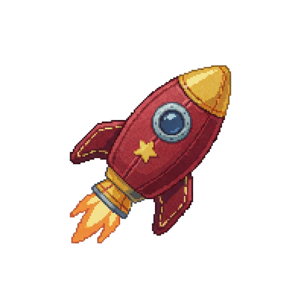 A Tiny Plush Rocket Ship