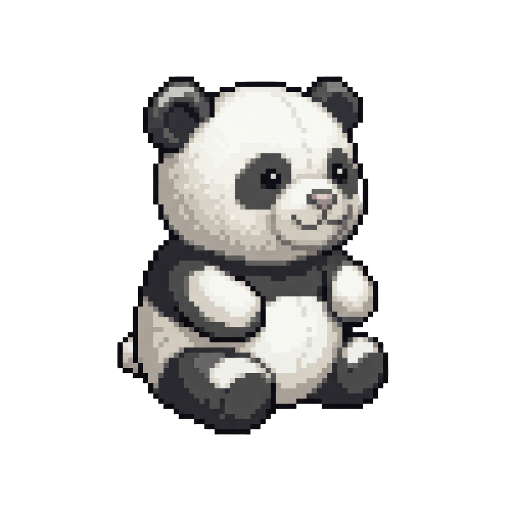 A Round Plush Panda