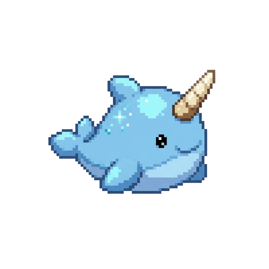 A Sparkly Plush Narwhal