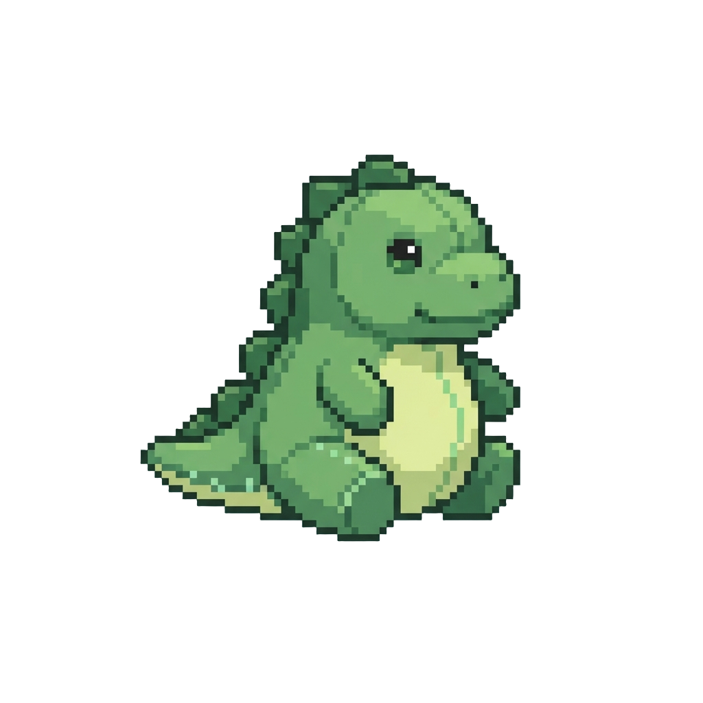 A Chubby Plush Dinosaur