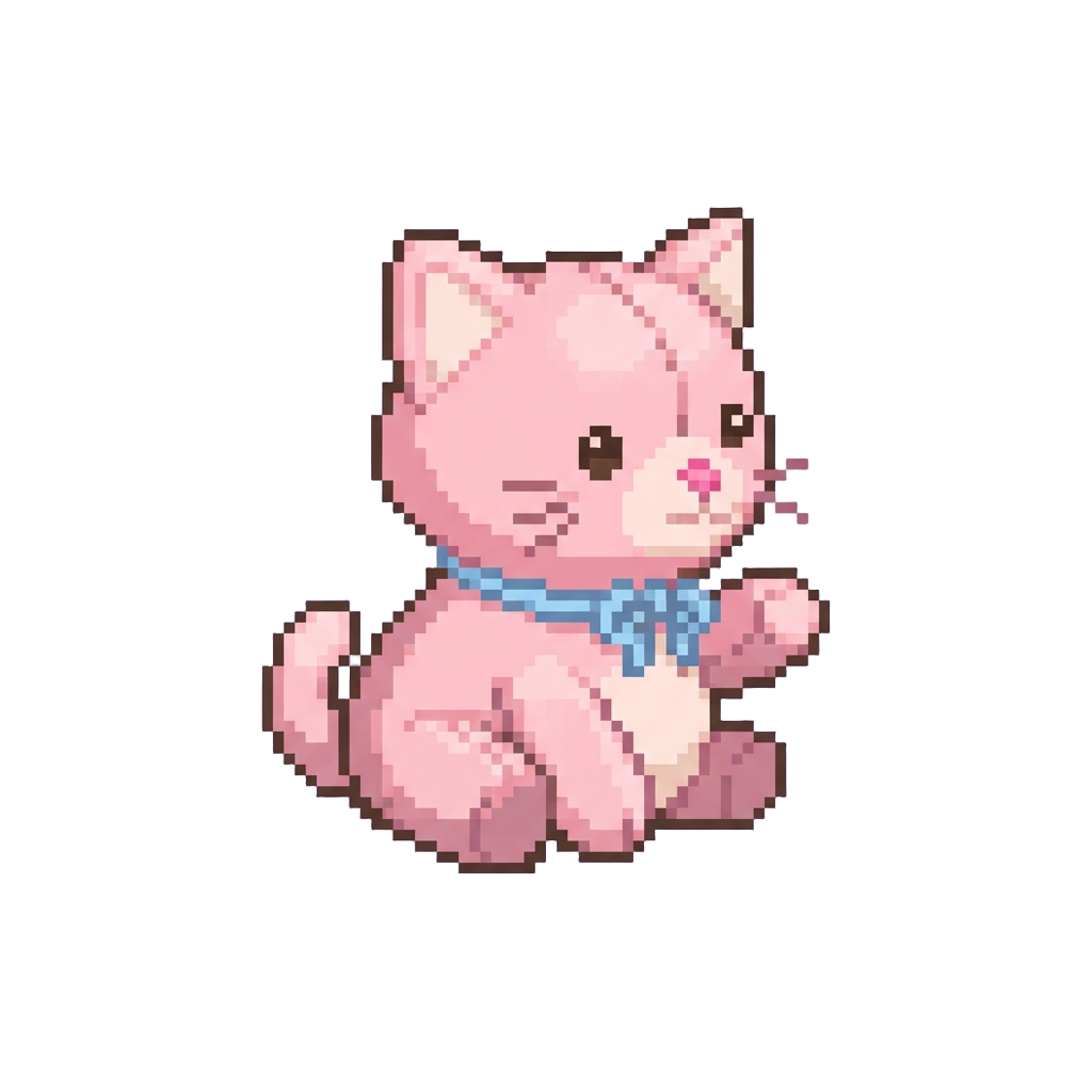 A Pastel Plush Kitten