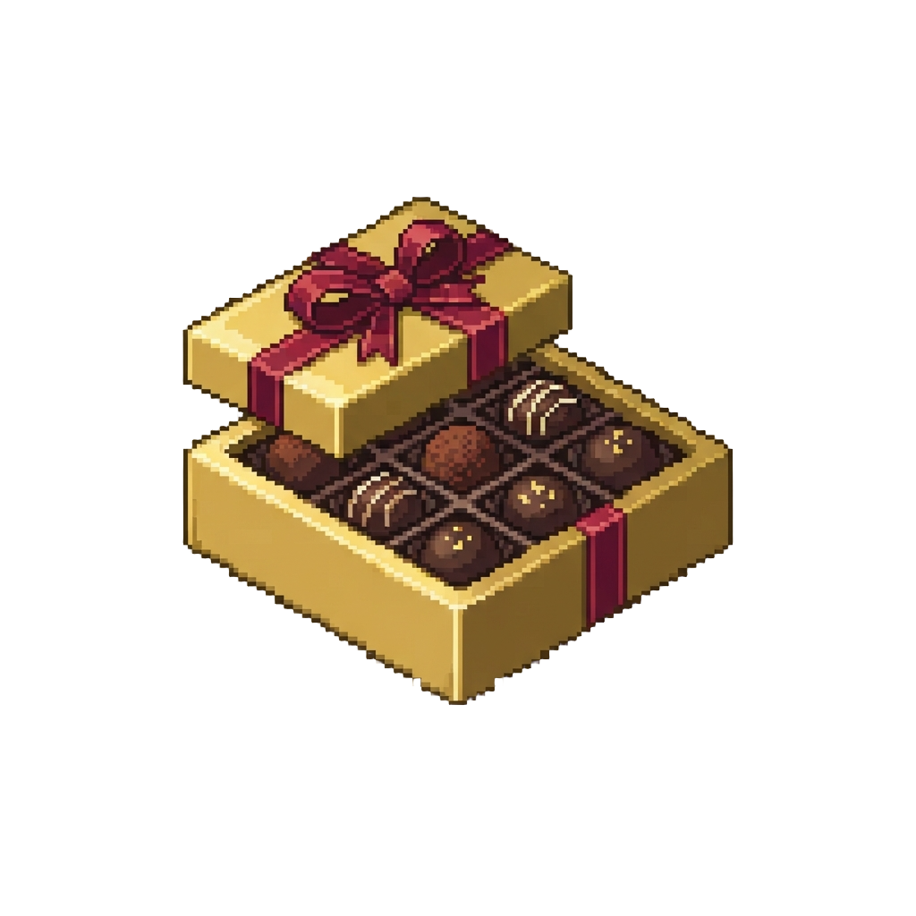 A Massive Golden Box of Gourmet Truffles