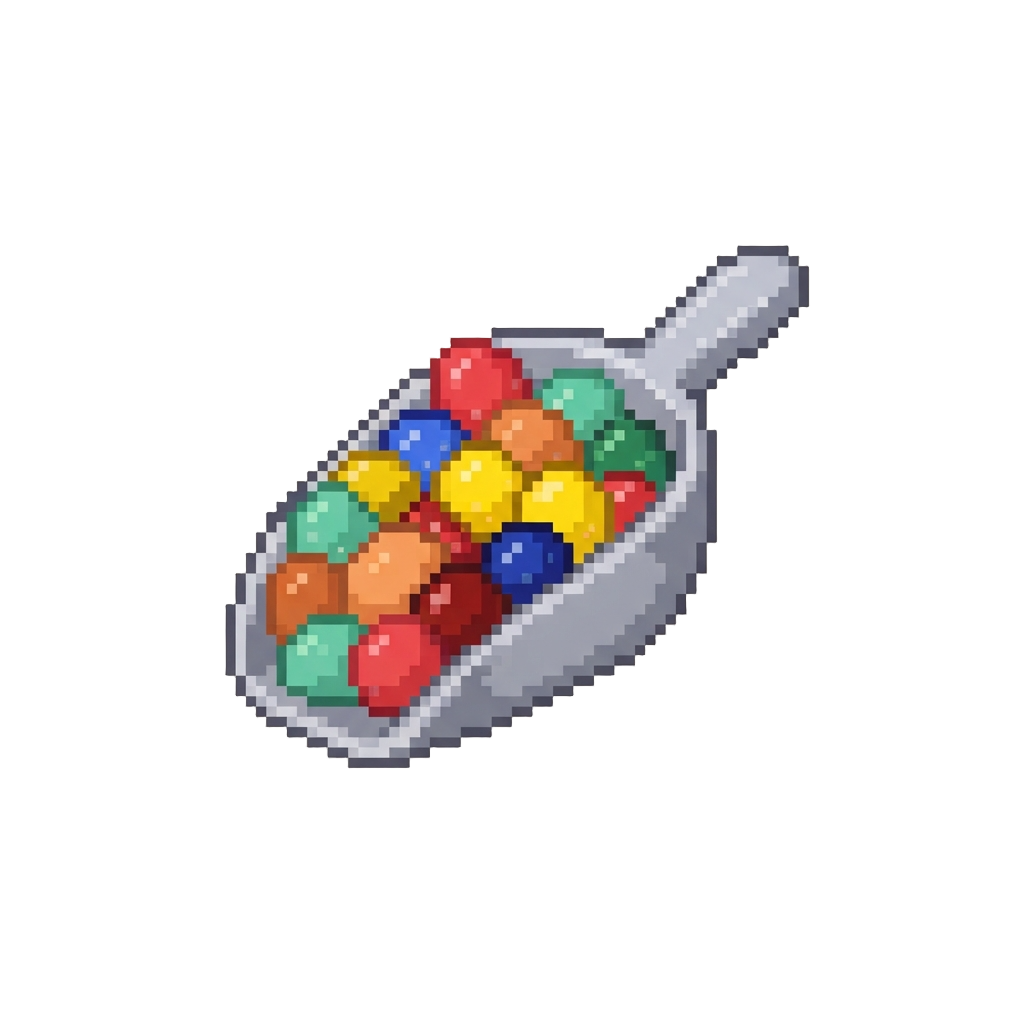 A Scoop of Colorful Sour Candy Drops