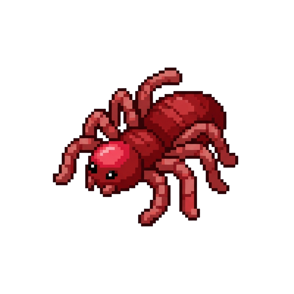 A Wiggling Rubber Spider Toy