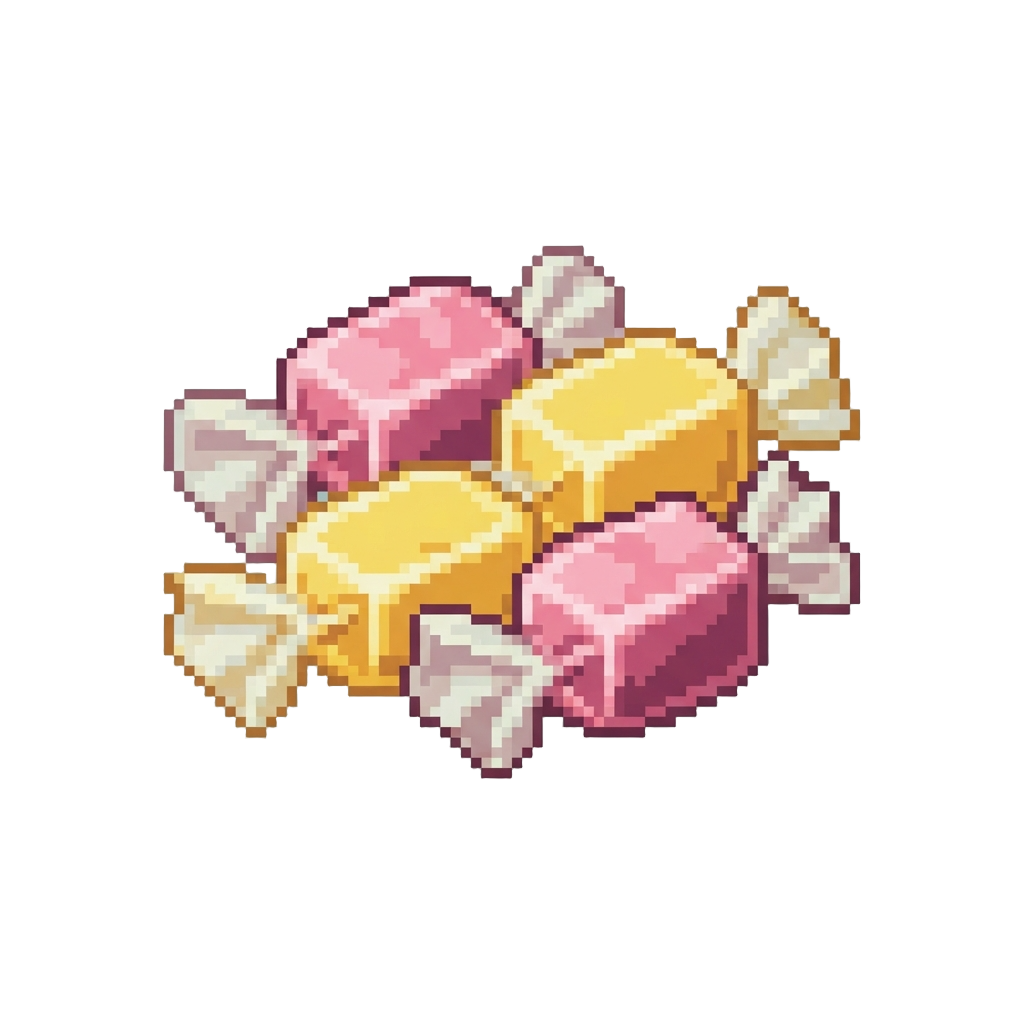 A Cluster of Sweet Fruit Chews