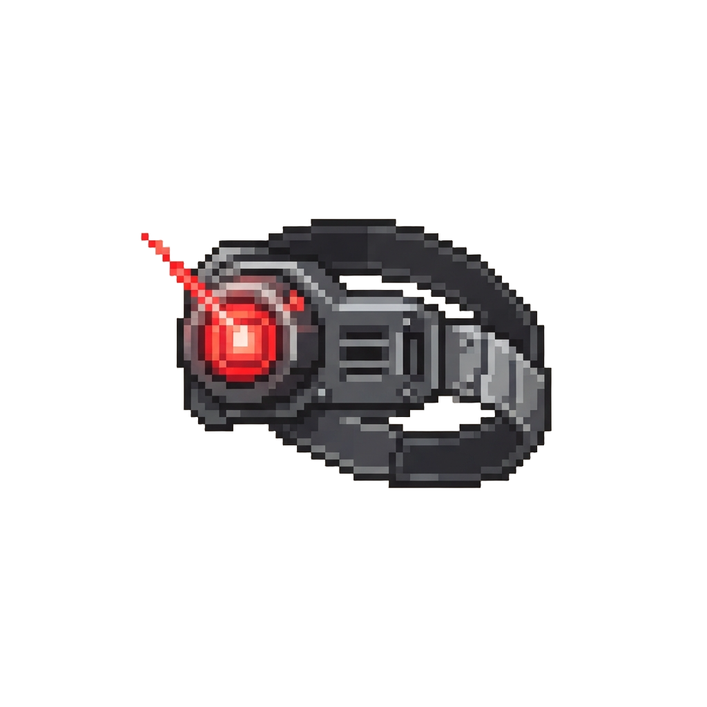 A Glowing Laser Eye Visor