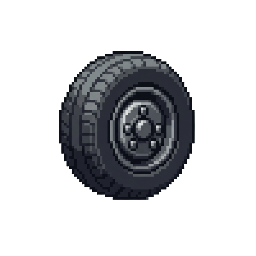 A Tiny Rubber Tire Wheel