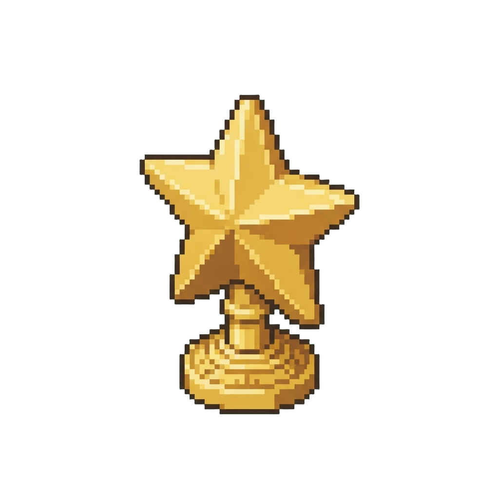 A Golden Star Hood Ornament