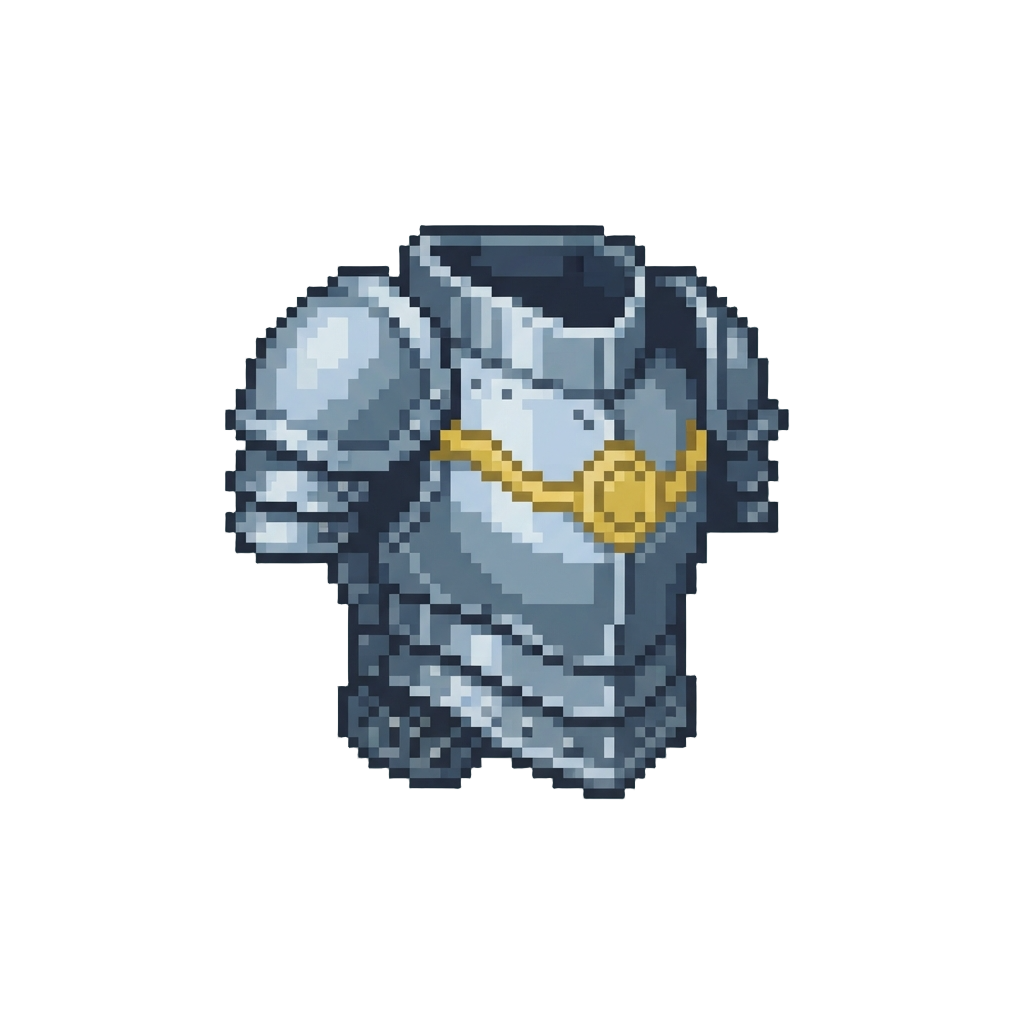 A Shiny Metallic Chrome Chestplate