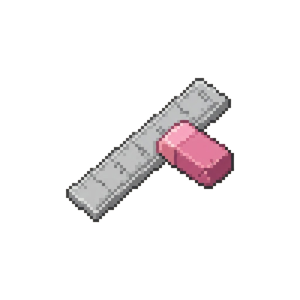 A Metal Ruler and Eraser