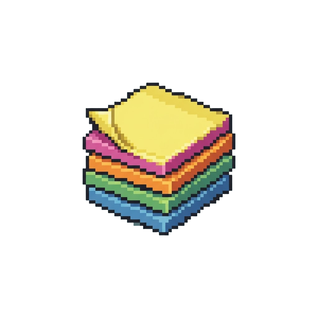 A Stack of Colorful Sticky Notes