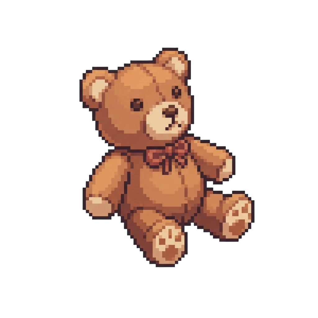 A Floating Soft Teddy Bear