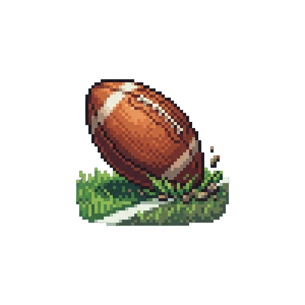 A Bobbled Pass Hitting the Sideline Grass