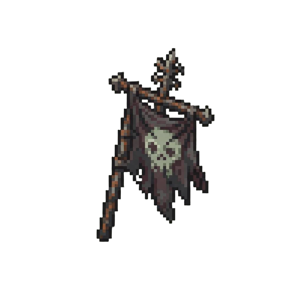 A Rusty Iron Zombie Banner