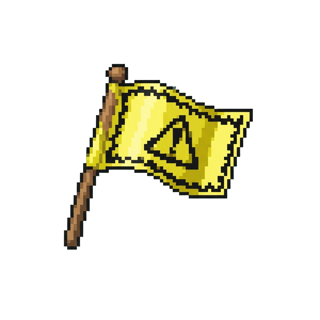 A Neon Yellow Danger Flag