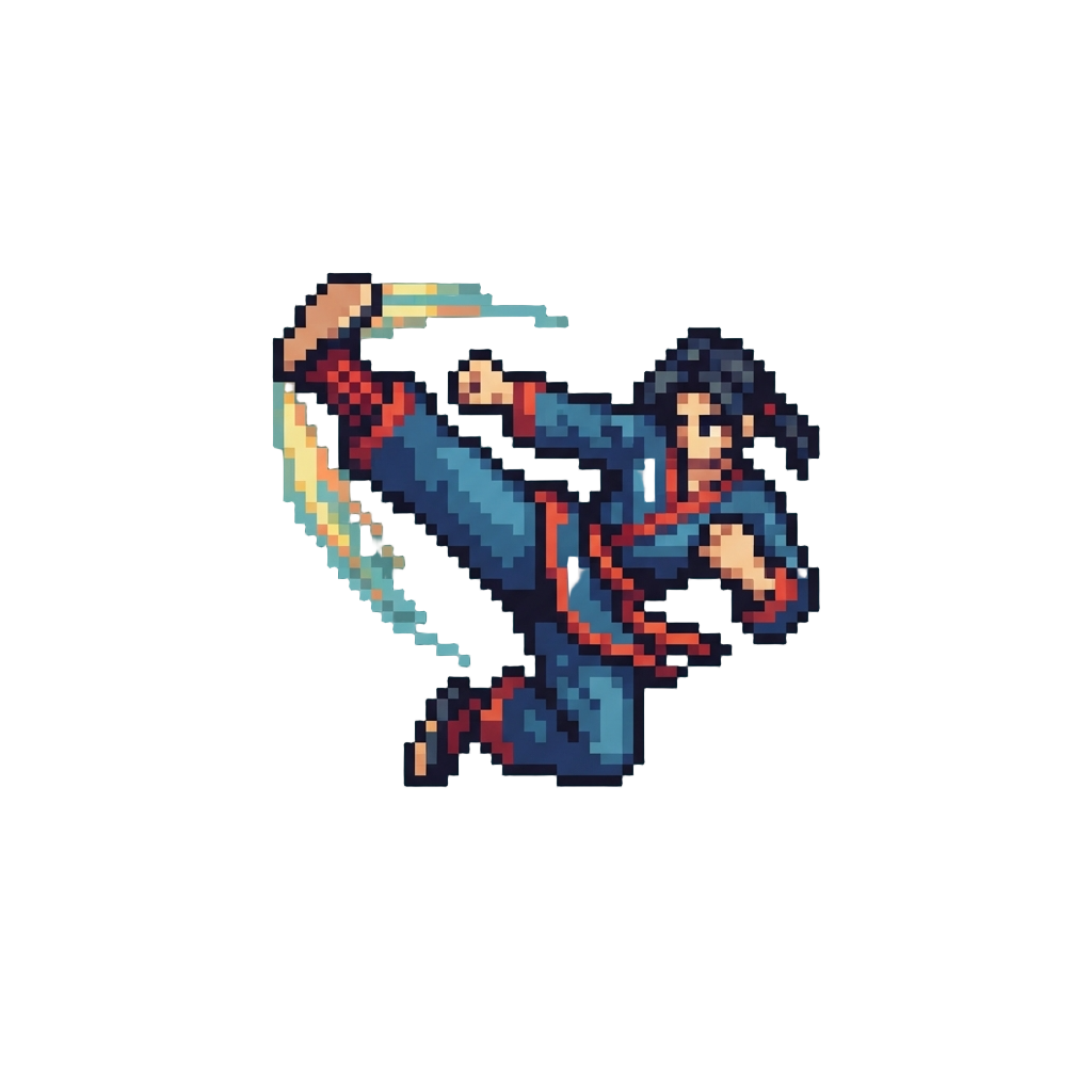 A Stylish Backward Flip Kick