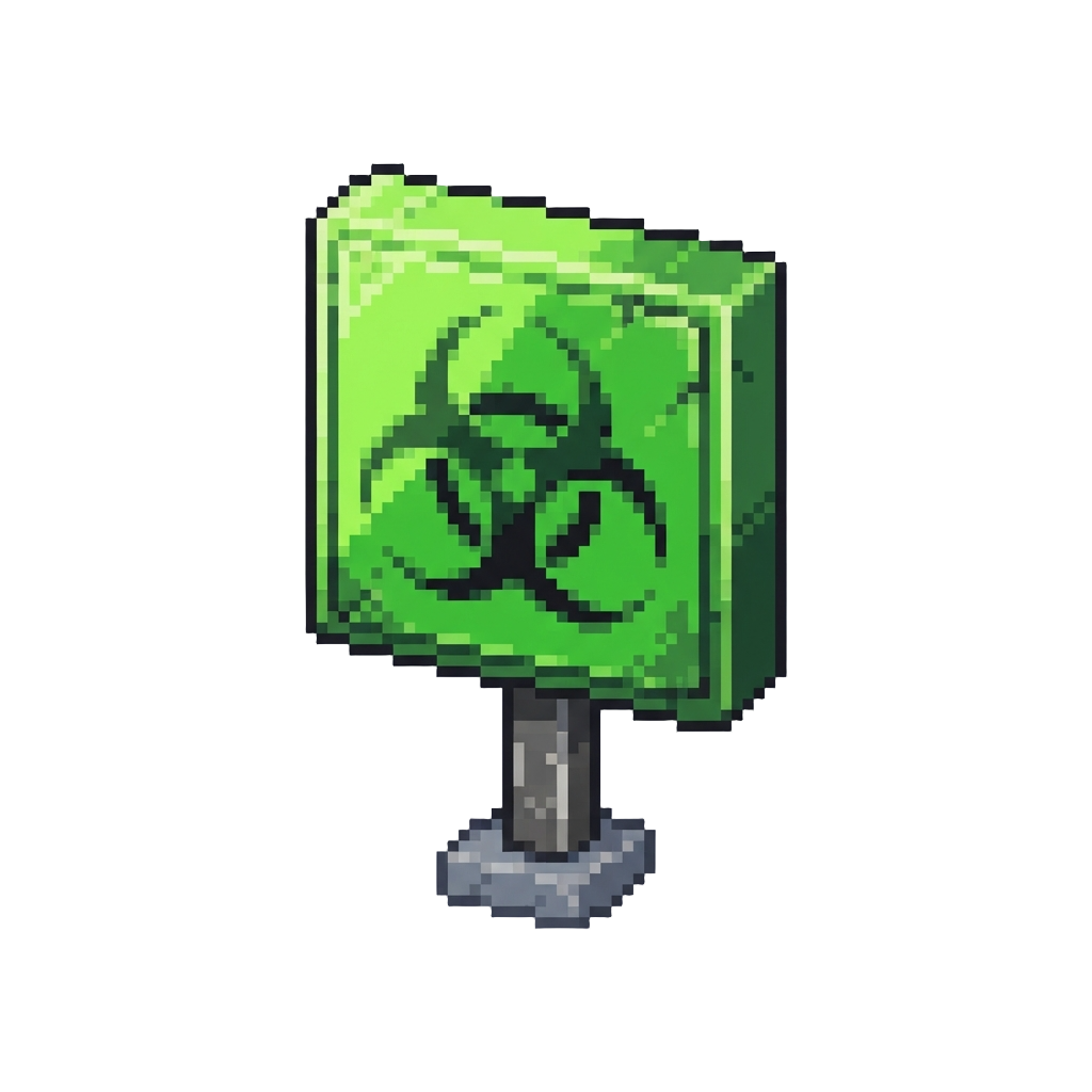 A Toxic Green Hazard Sign