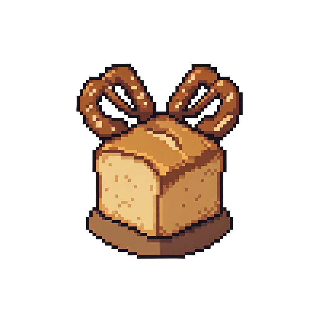 A Gentle Squishy Bread Loaf Hill with Swinging Pretzel Hammocks