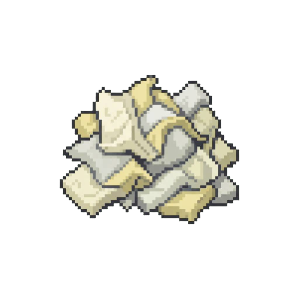 A Messy Pile of Crumpled, Non-rising Foam Offcuts