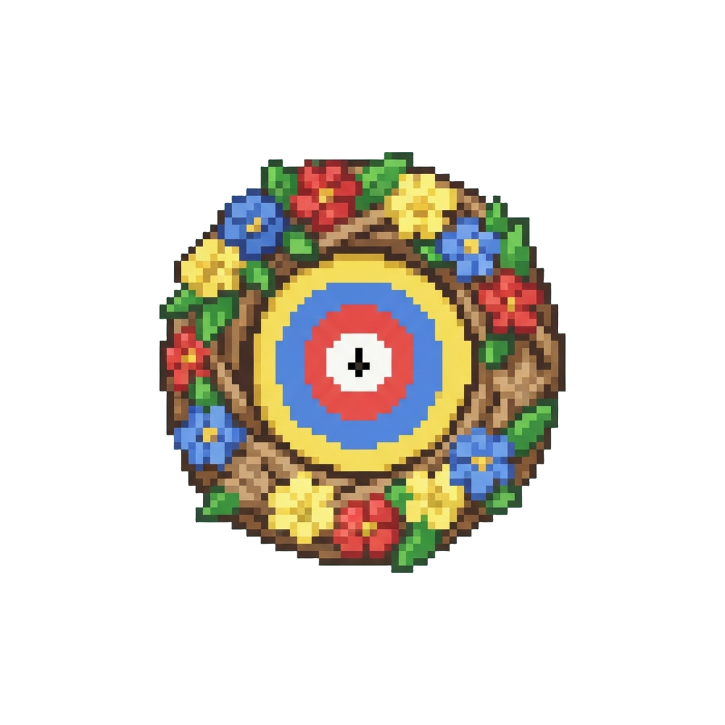 A Colorful Flower Wreath Target