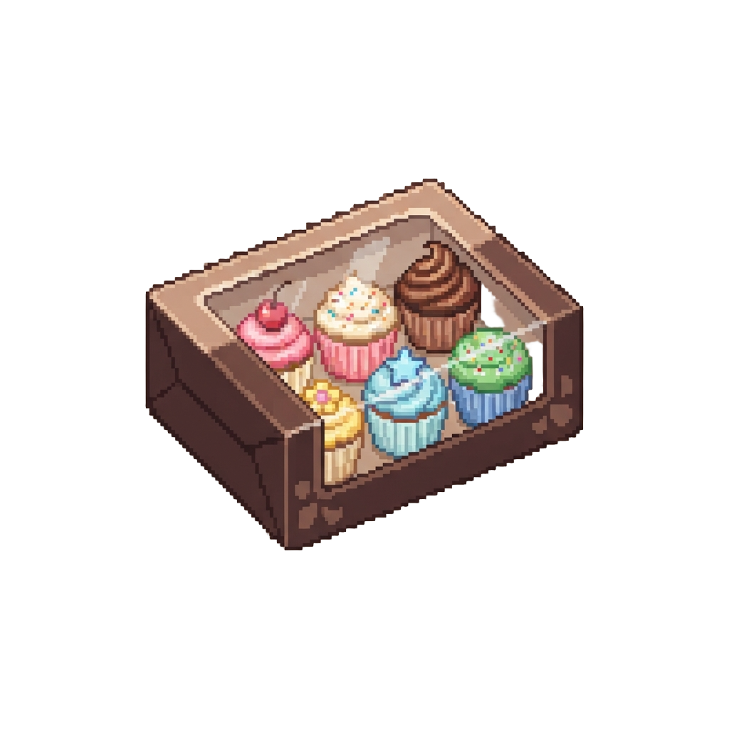 A Box of Gourmet Fancy Cupcakes