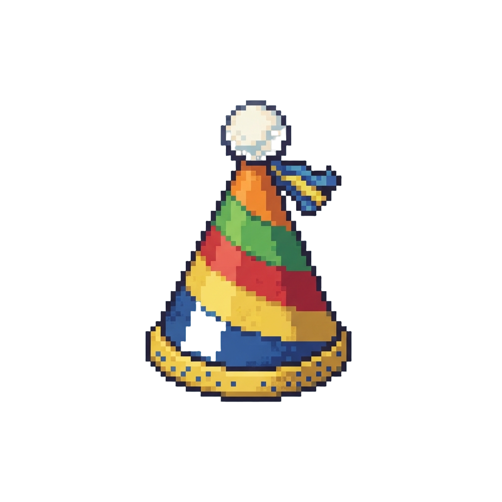 A Colorful Party Hat