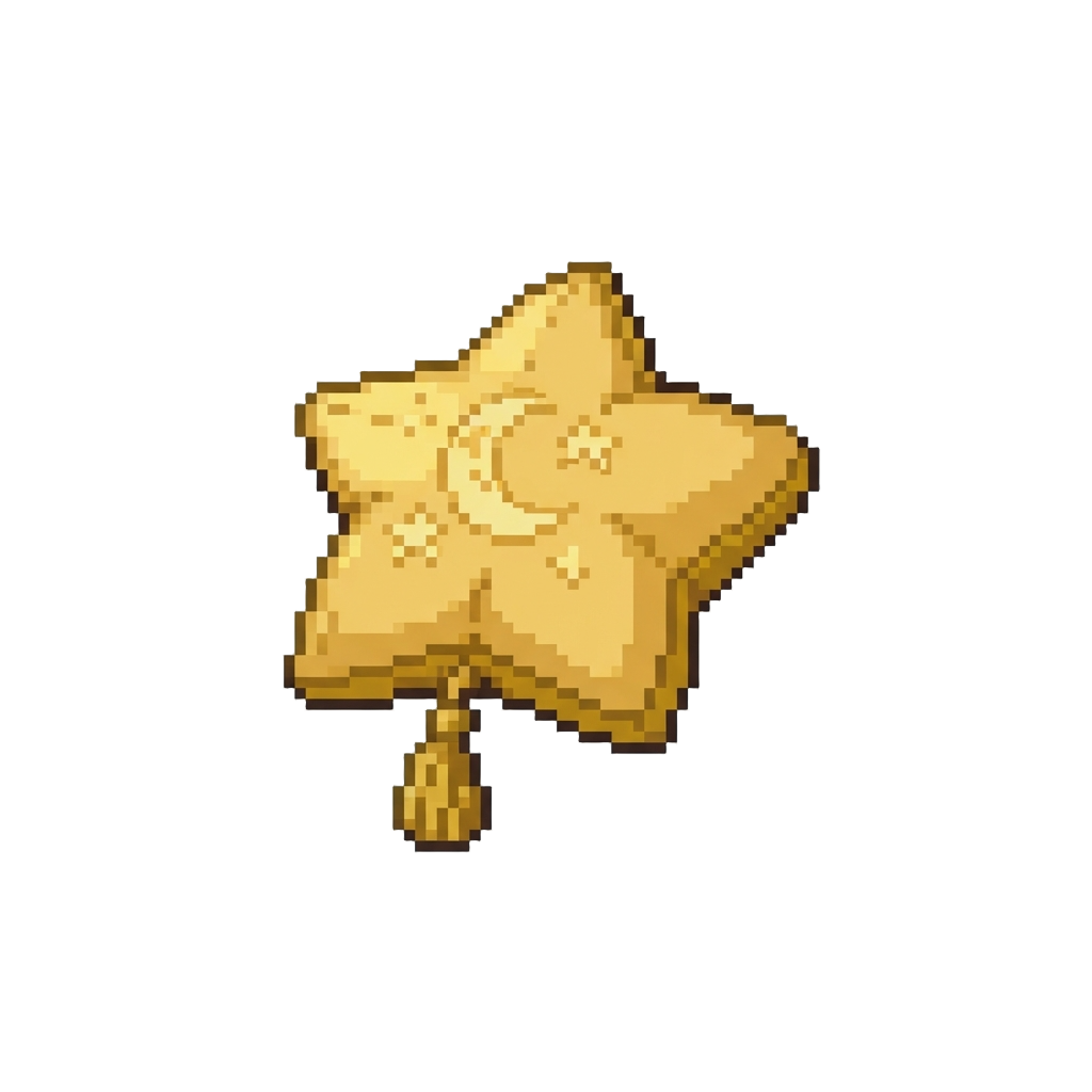 A Drifting Golden Star Cushion
