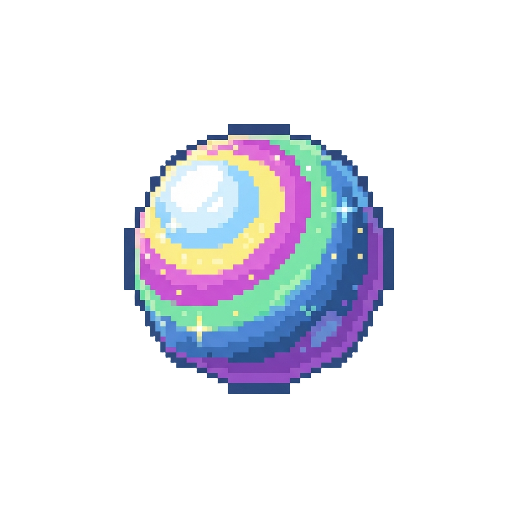 A Shimmering Rainbow Cloud Bubble