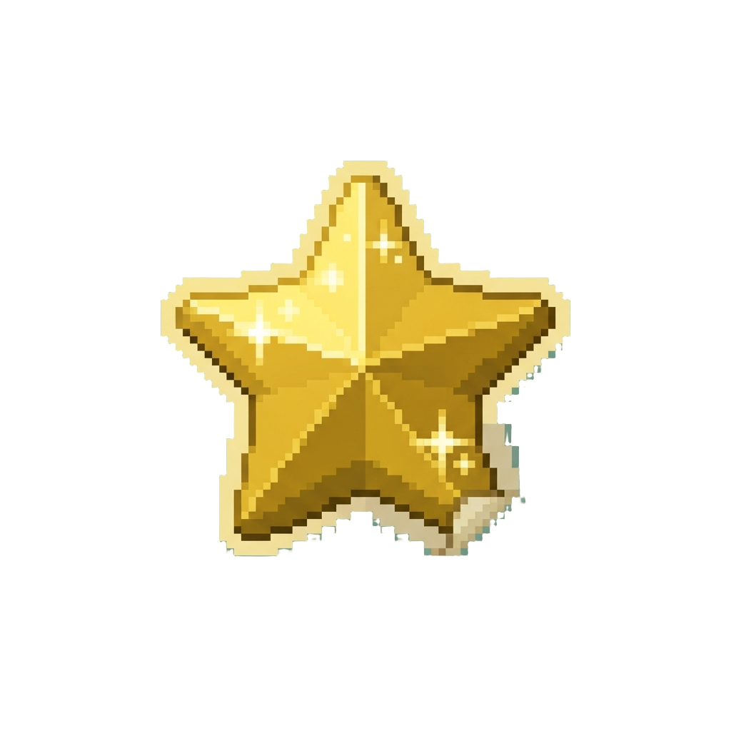 A Sparkly Golden Star Sticker