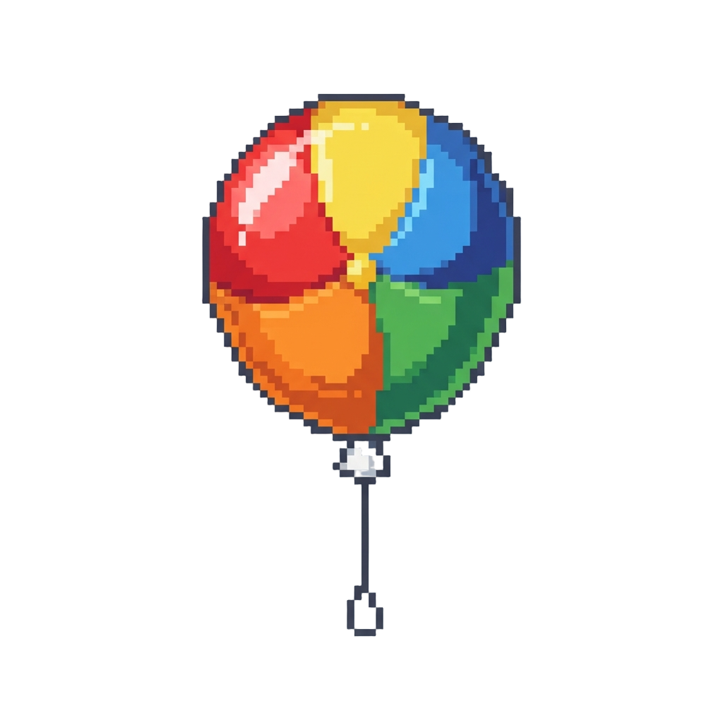 A Giant Colorful Helium Balloon