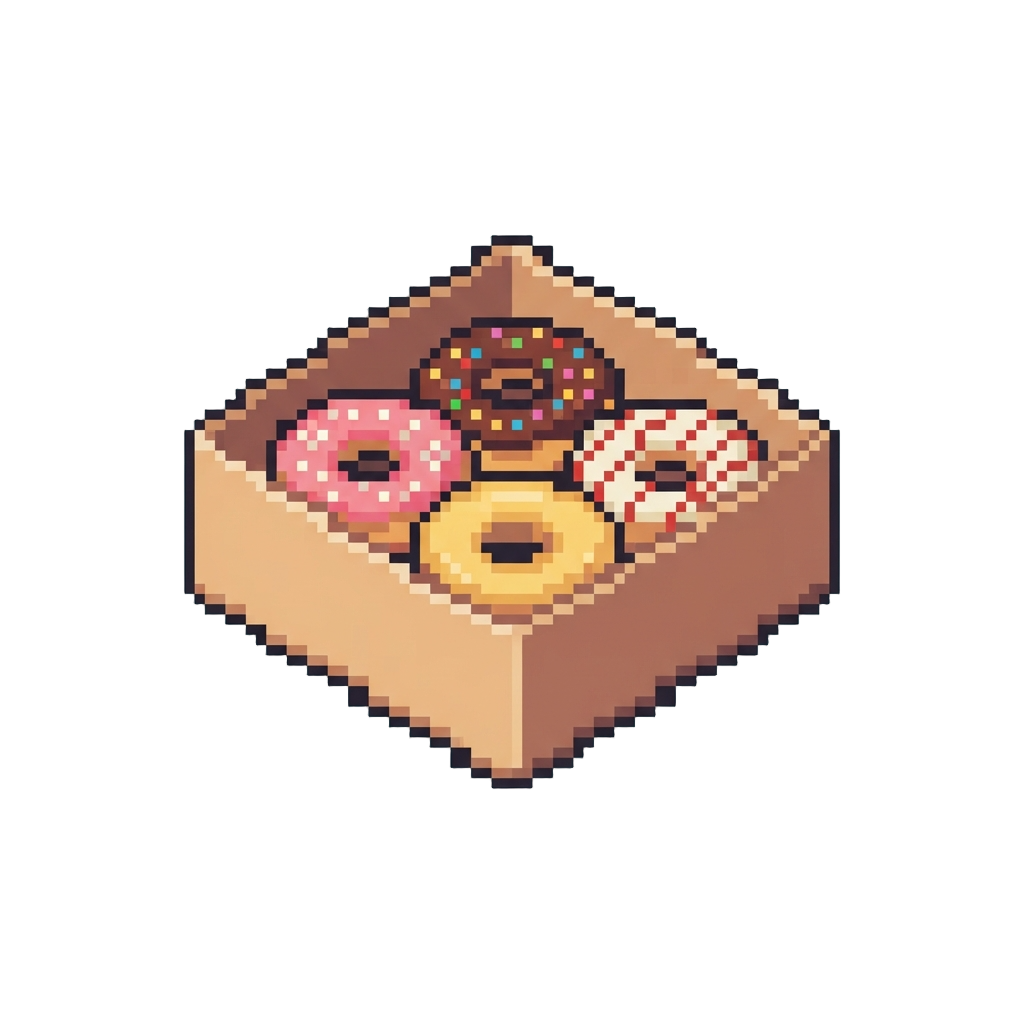 A Box of Delicious Sweet Donuts