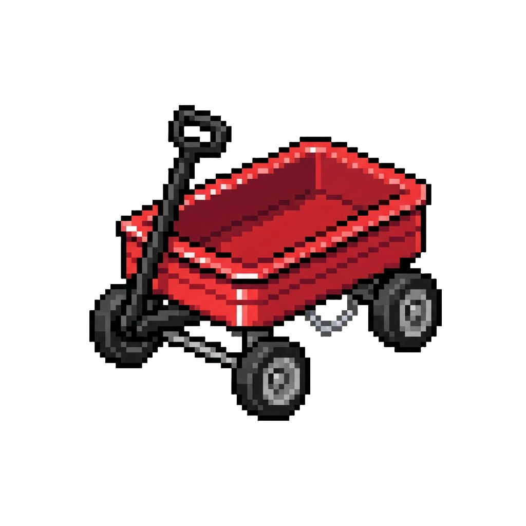A Shiny New Red Toy Wagon