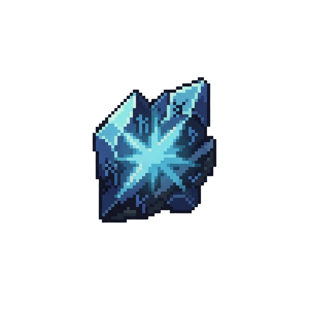 A Faint Flash of Runic Neon Blue Light That Clicks and Dies