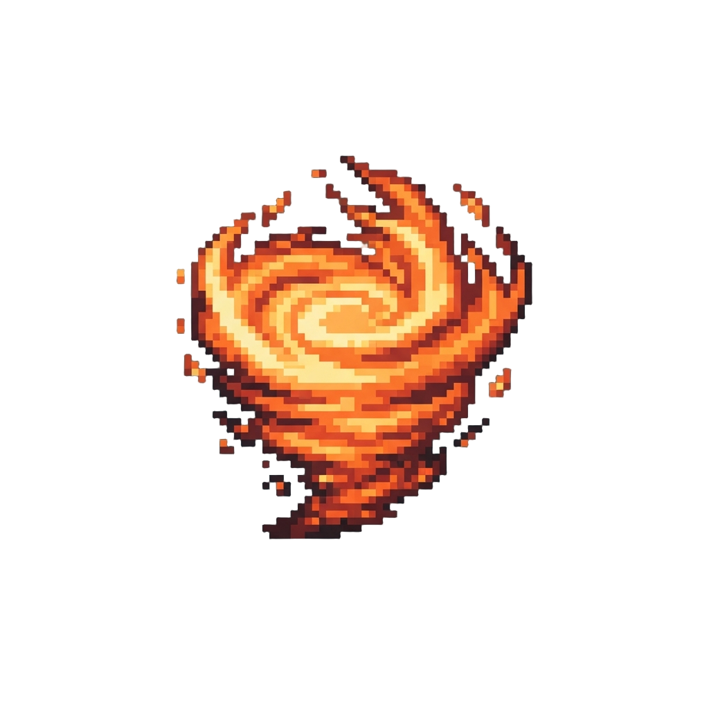 A Spinning Cyclone Kick Flare