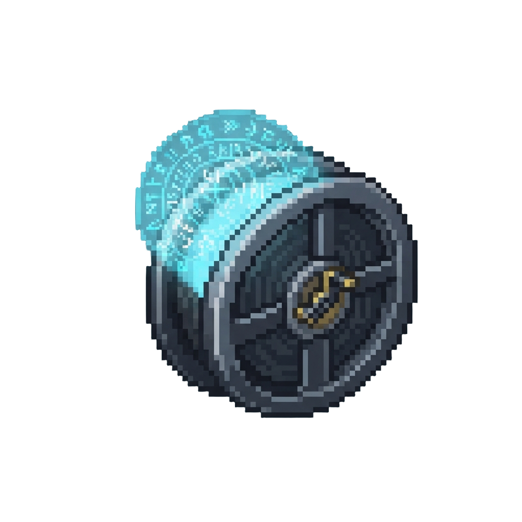 A Glowing Holographic Cipher Reel