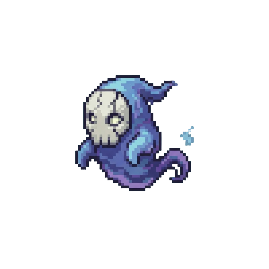 A Floating Masked Spirit Phantom