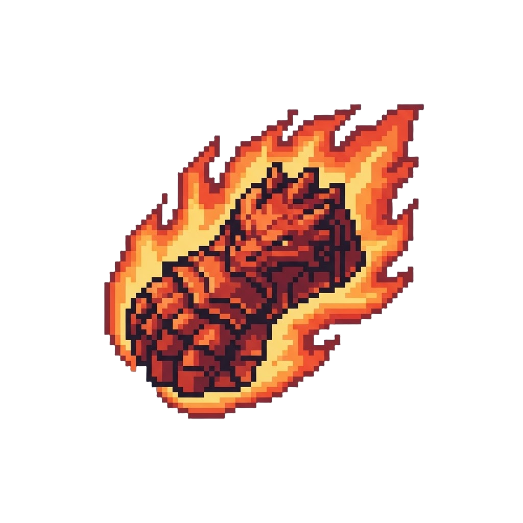 A Blazing Dragon Fire Fist Attack