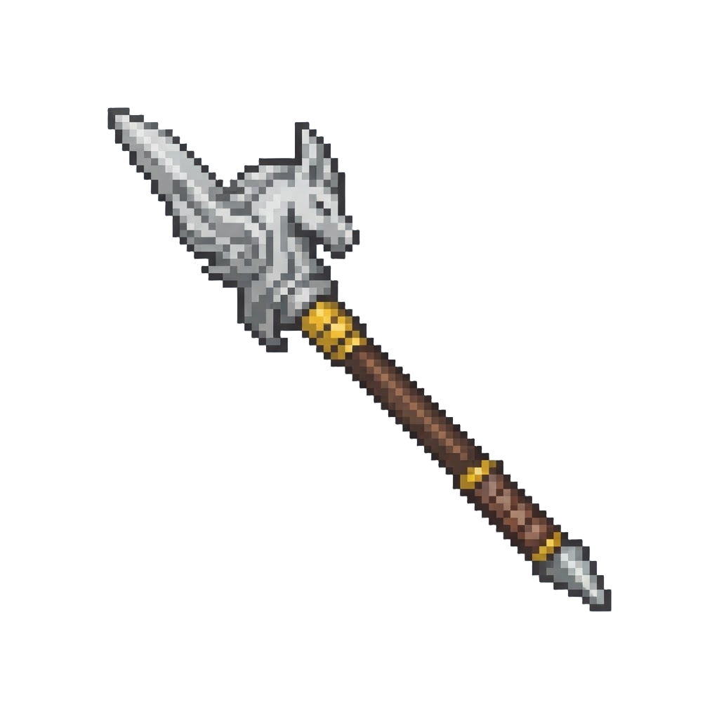 A Silver Pegasus Lance