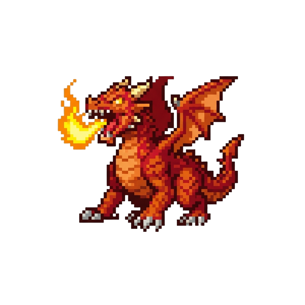 A Towering Hungry Fire-breathing Dragon
