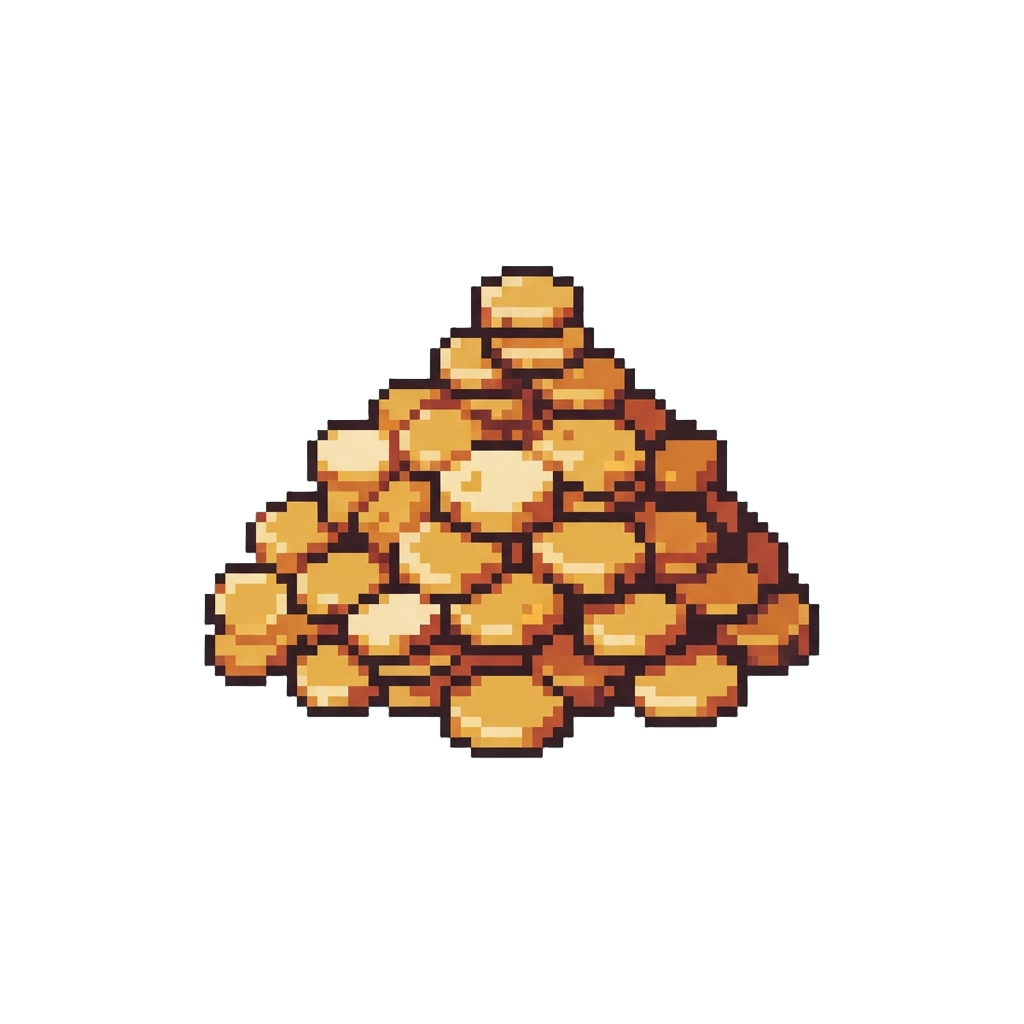 A Legendary Dragon's Hoard of Gold Coins