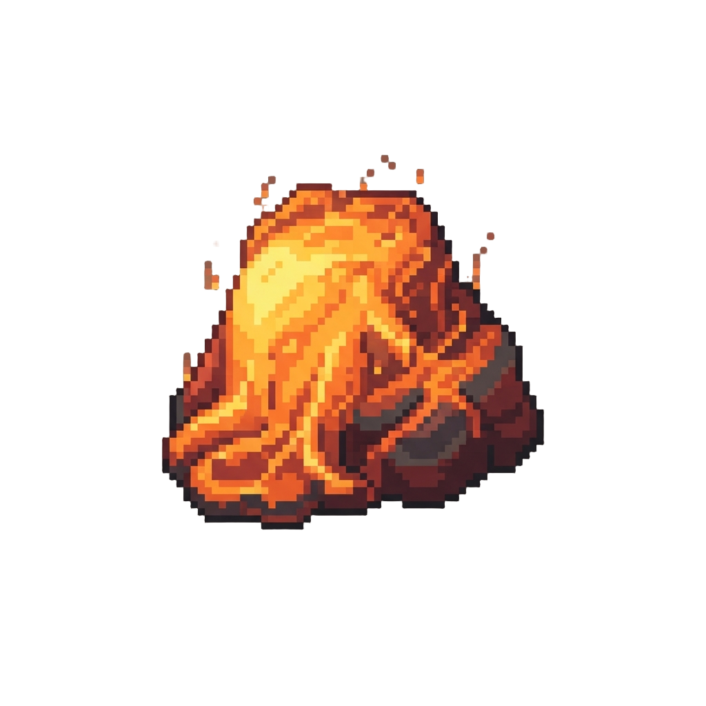 A Sudden Avalanche of Glowing Hot Lava