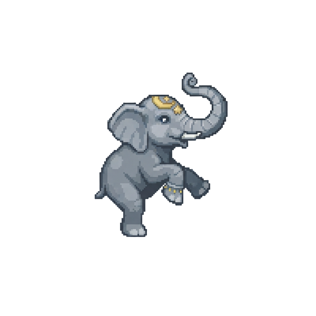 A Majestic Trunk-waving Moonwalk