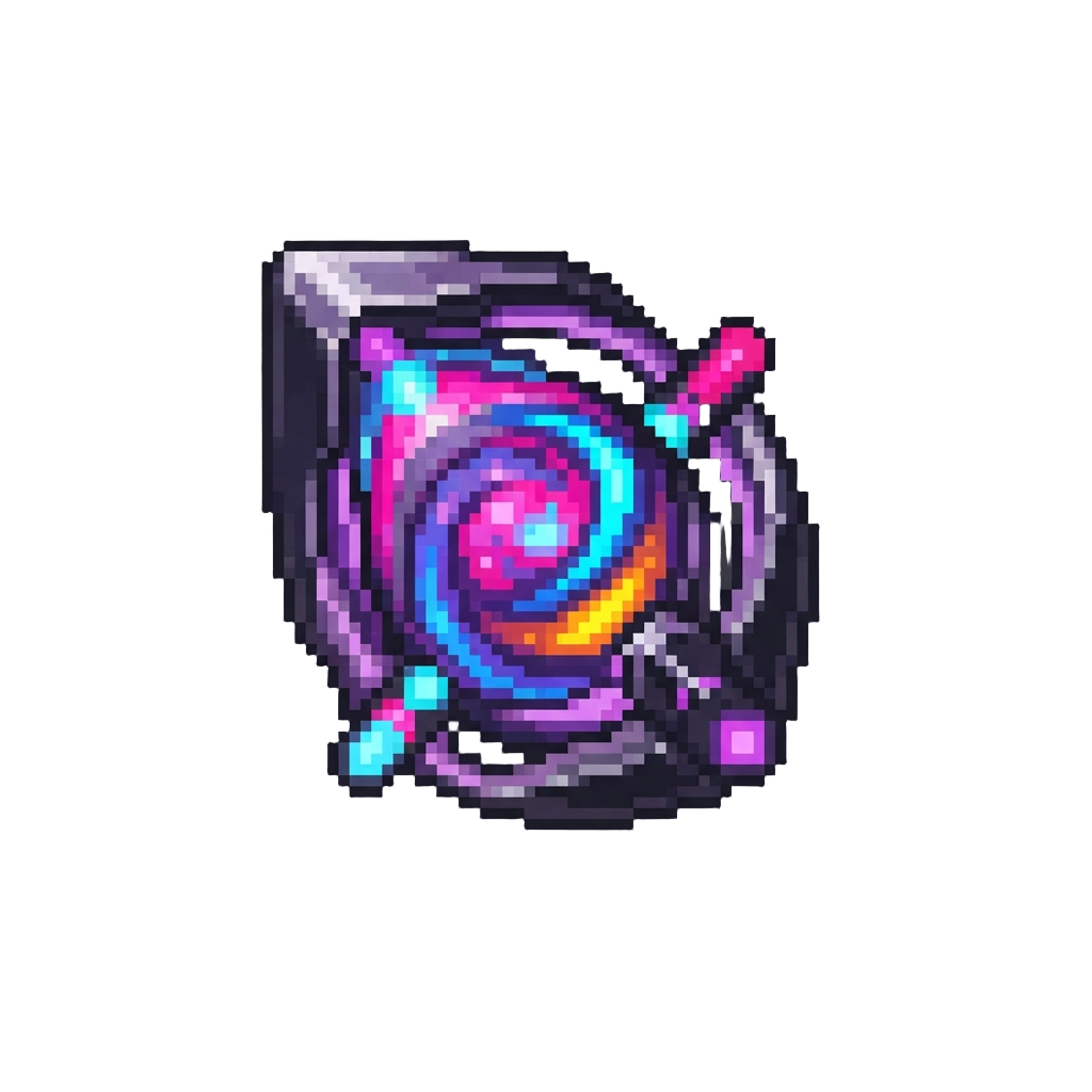 A Bright Neon Warp Artifact