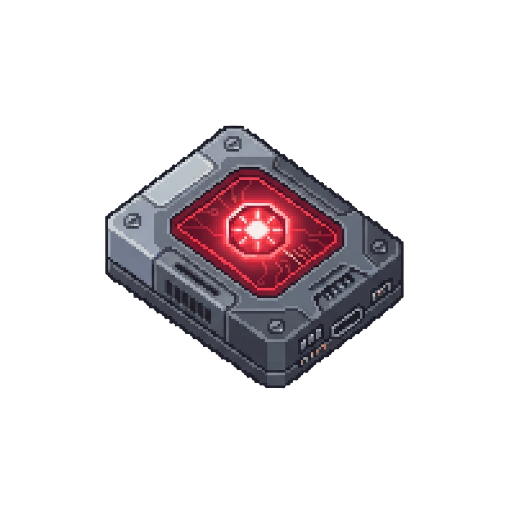 A Glowing Crimson Control Processor