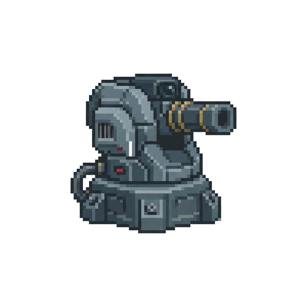 A Deactivated Defense Turret