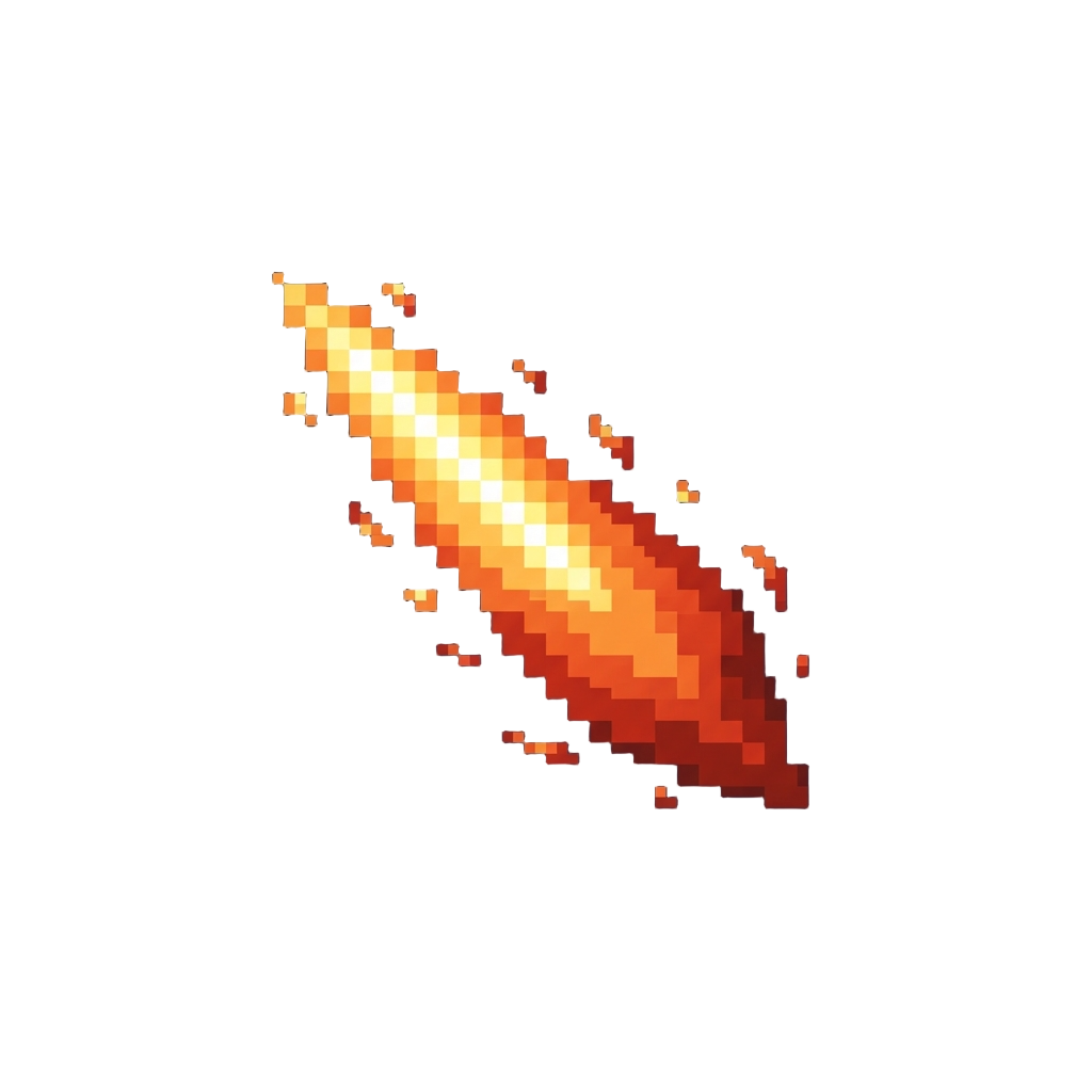 A Simple Classic Knockback Spark Streak Across the Sky