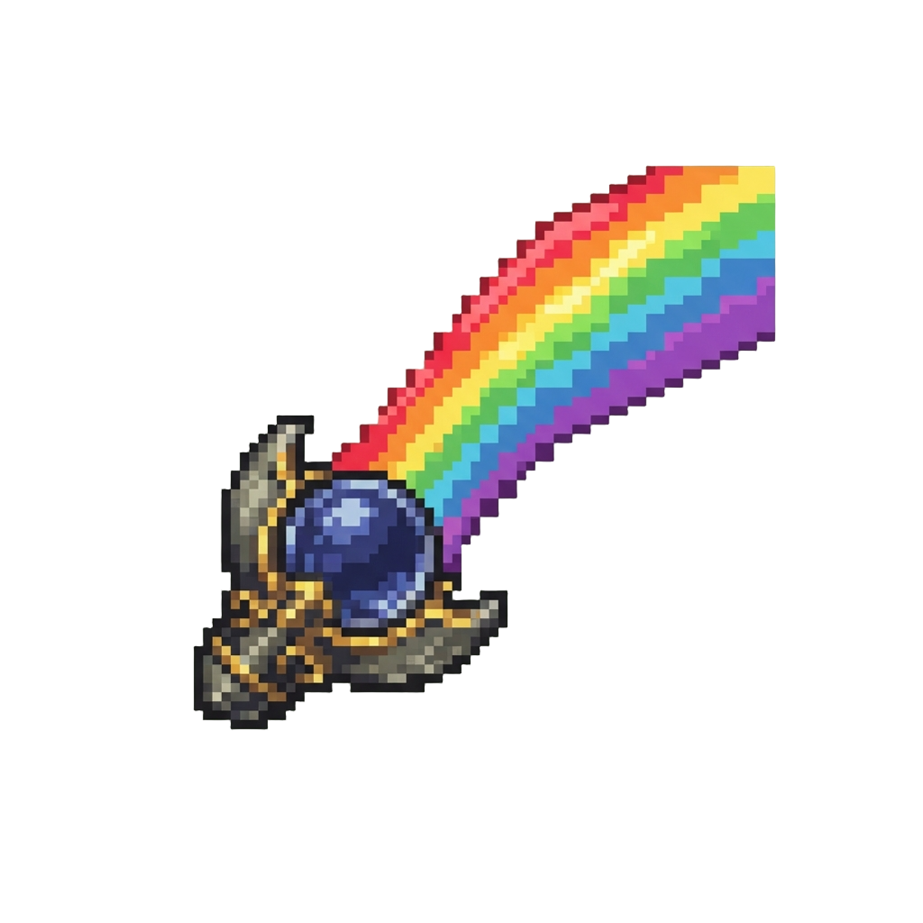 A Rainbow Energy Beam Shooting @image1 Off-screen