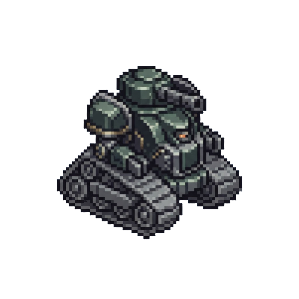 A Heavy Tread-mounted Tank-hybrid Warrior Form