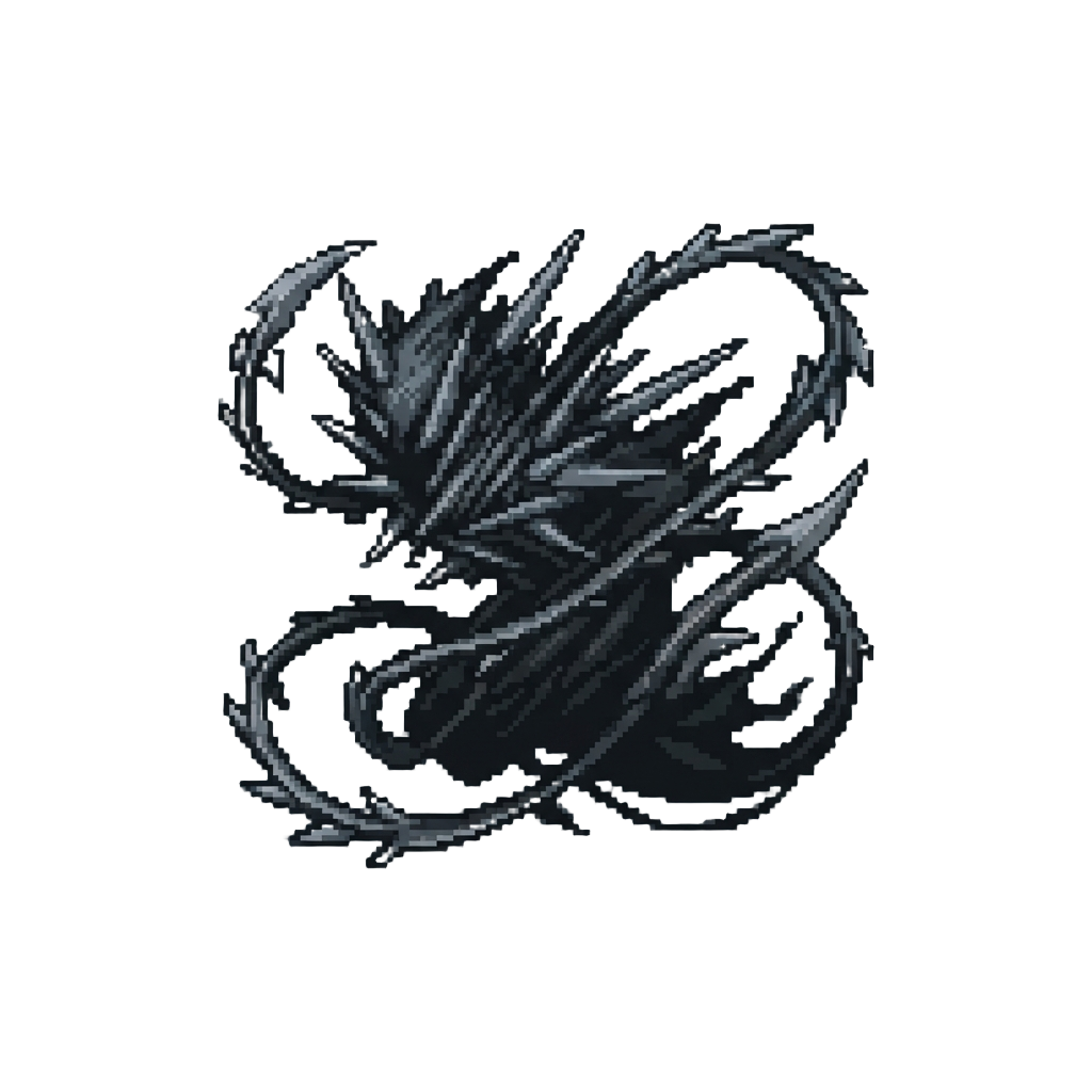A Lethal Needle-clad Shadow Phantom Form with Razor Whips