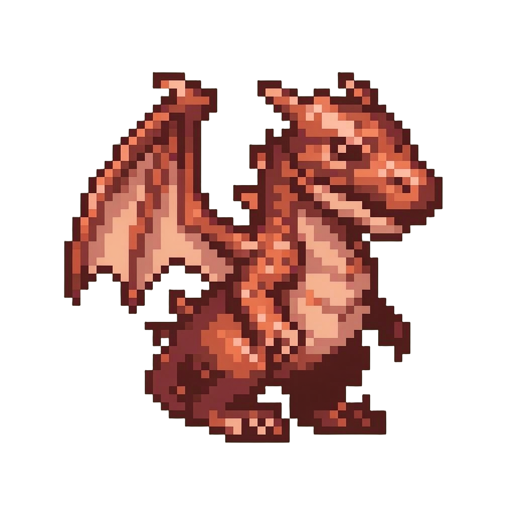 A Burnished Copper Dragon with Broad Leathery Wings